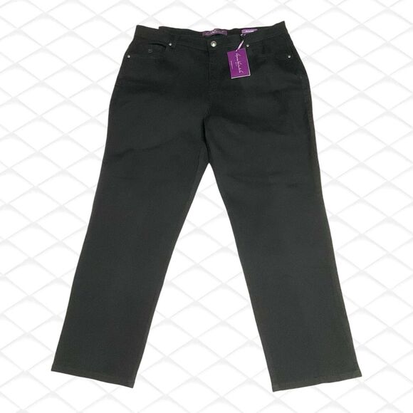 Gloria Vanderbilt Jeans Womens 18W Amanda Tapered Leg Classic Stretch Black NEW - Picture 1 of 14